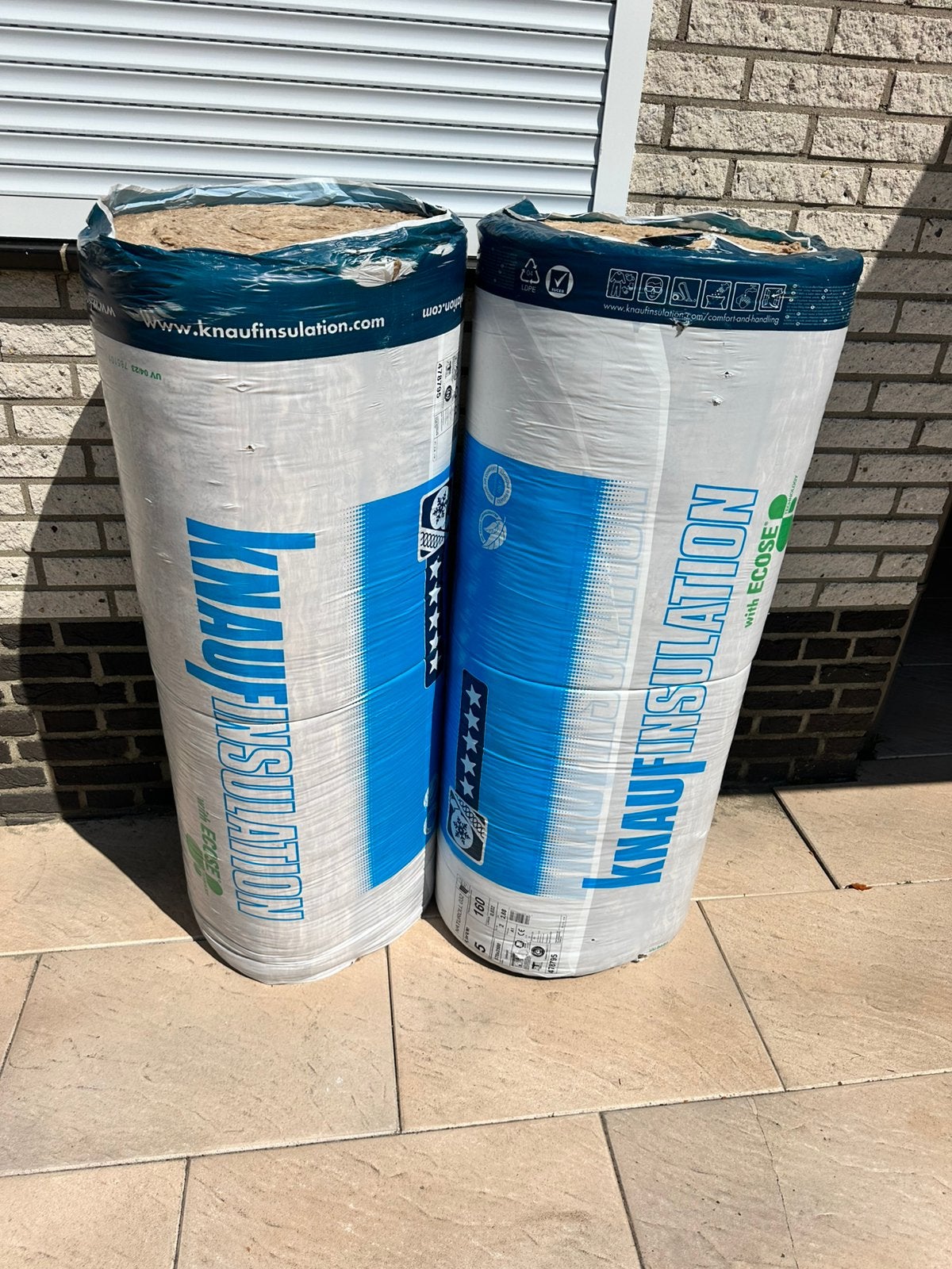 2 x 2 rol isolatiemateriaal Knauf, 16cm, RD 5, Ophalen, Dakisolatie, 12 cm of meer, Nieuw