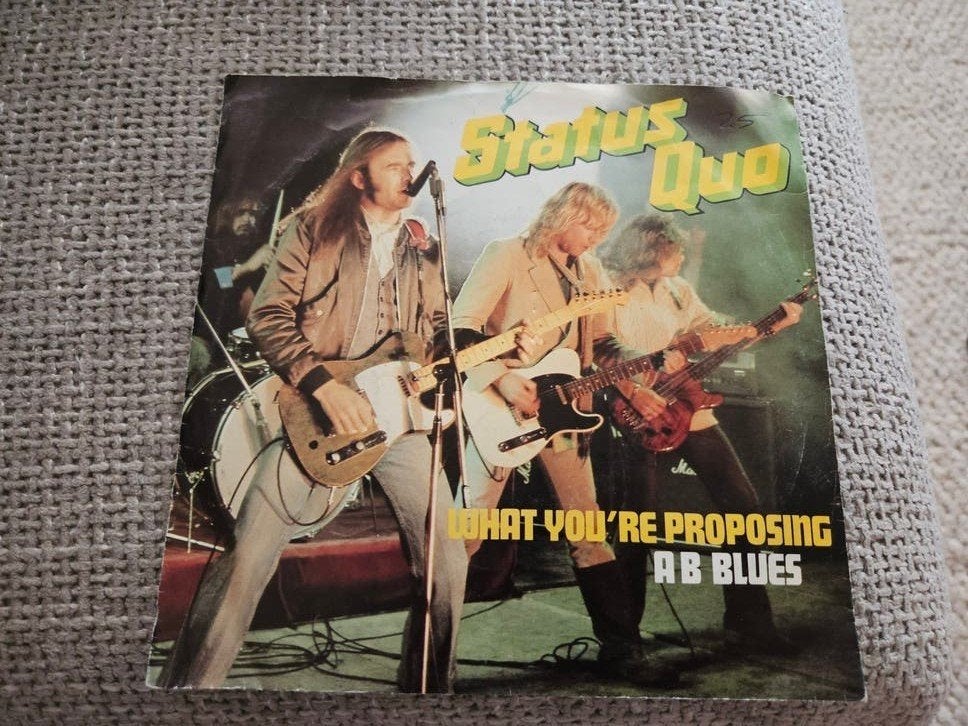 Status Quo - What You're Proposing / A.B. Blues (Single), Cd's en Dvd's, Vinyl Singles, Gebruikt, Rock en Metal, EP, 7 inch, Ophalen of Verzenden