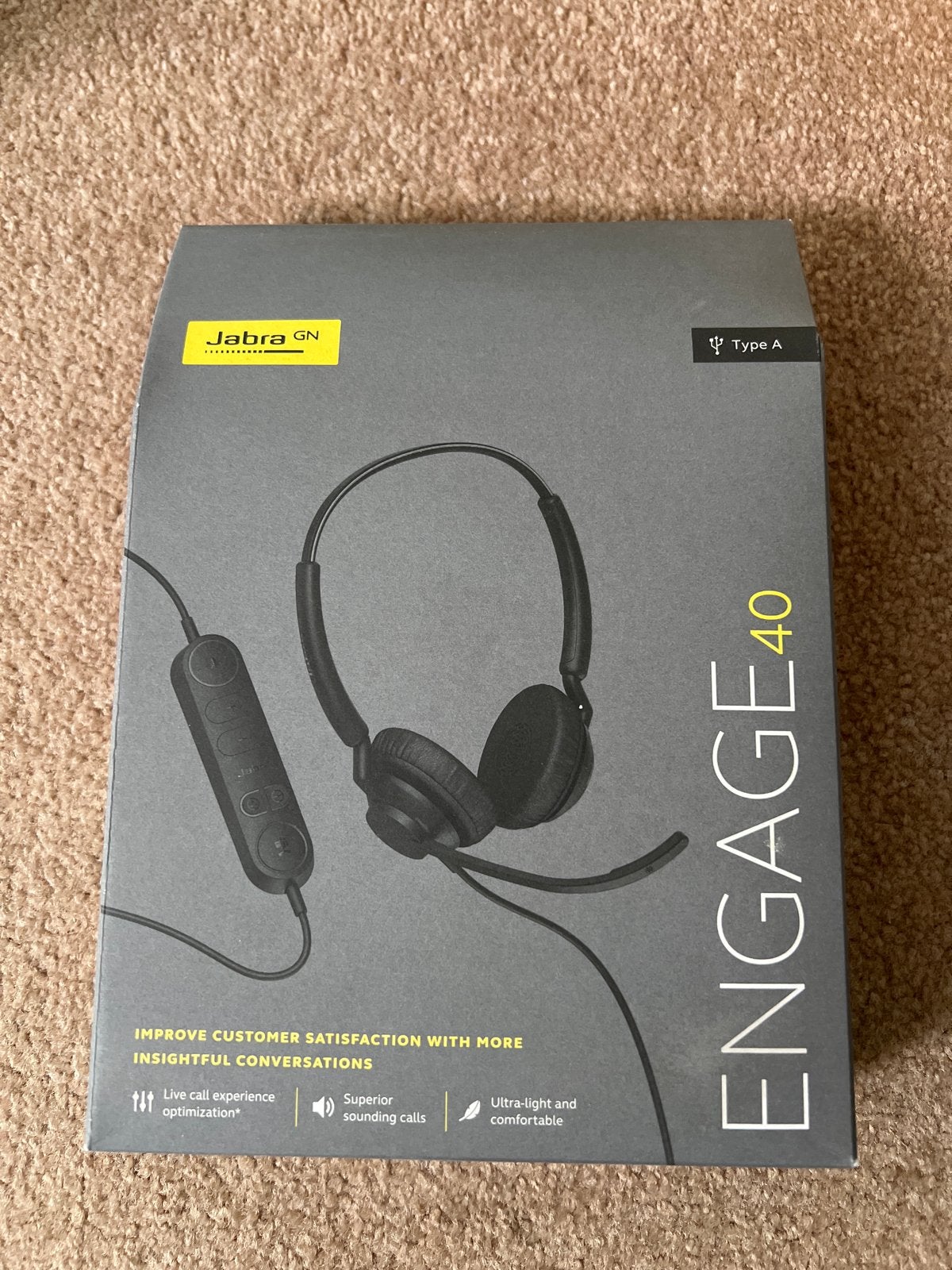 Jabra Engage 40 Type A Headset - Nieuw in doos
