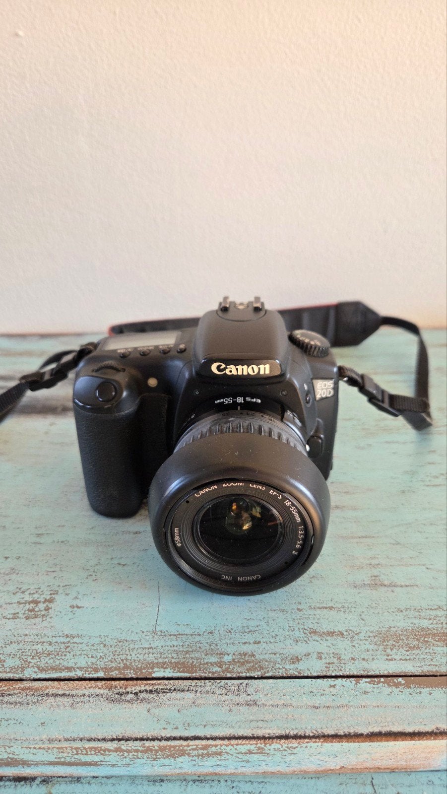 Canon EOS 20D met 2 lenzen, flitser en accessoires, Gebruikt, Canon, Ophalen of Verzenden, Zonnekap