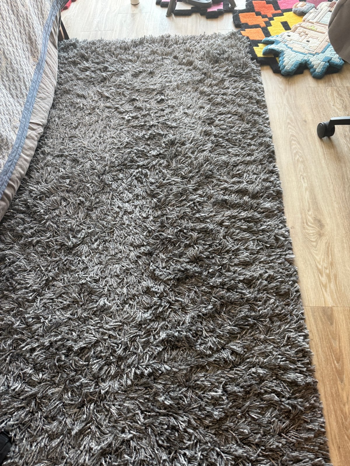 IKEA Vonsbäk tapijt, grijs, 180x100 cm, Gebruikt, 100 tot 150 cm, Ophalen of Verzenden, 150 tot 200 cm