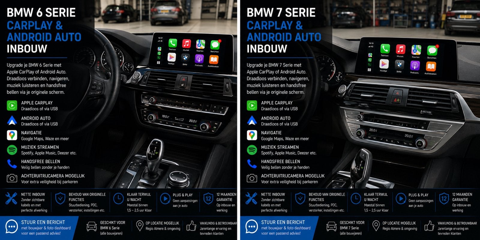 BMW 6 & 7 Serie CarPlay & Android Auto Inbouw, Ophalen, Nieuw