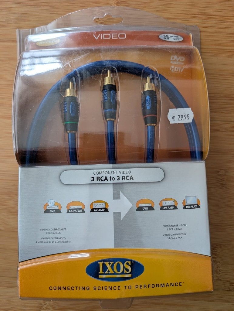 Component video kabel 3RCA to 3RCA, Ophalen of Verzenden, Nieuw, Minder dan 2 meter, Componentkabel