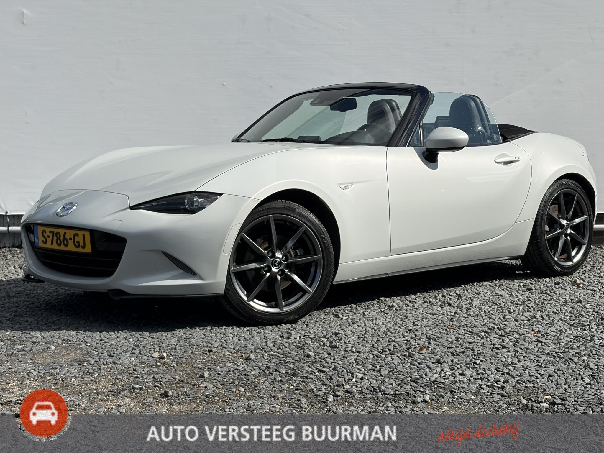 Mazda MX-5 2.0 SkyActiv-G 160 GT-M Cruise Control, Leder, LE, Auto's, 1998 cc, 4 cilinders, Cabriolet, Wit