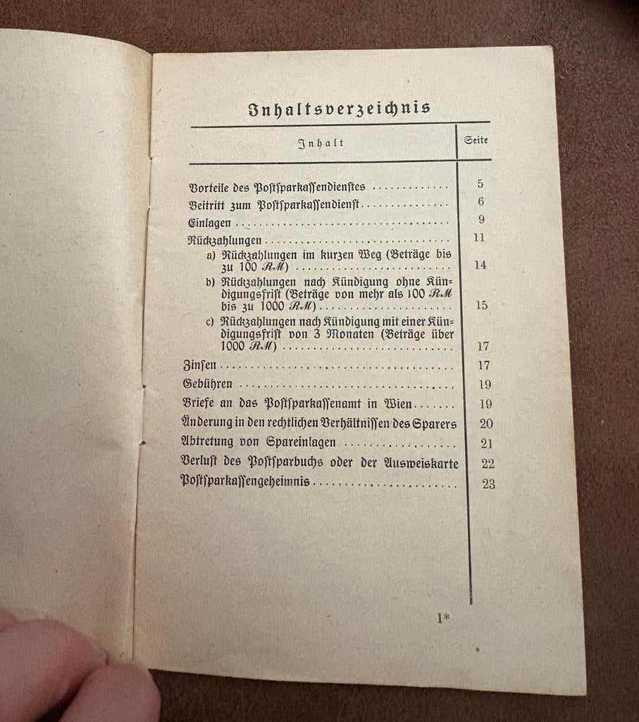 Deutsche Reichspost spaarboekje uit 1938, Verzamelen, Ophalen of Verzenden