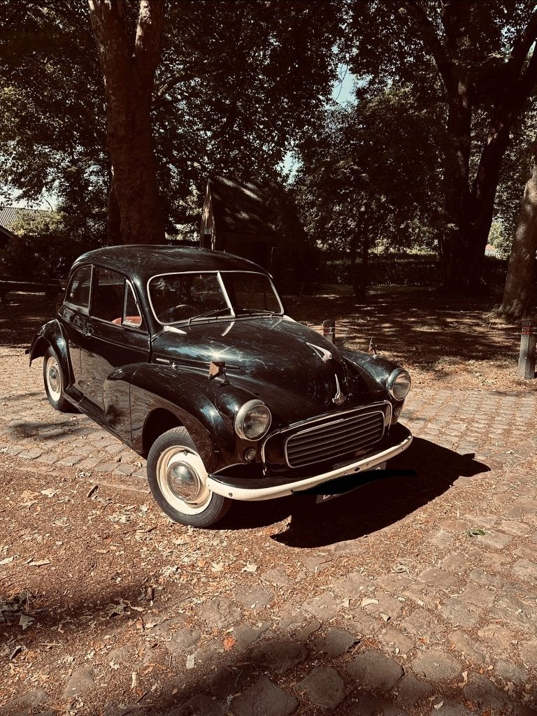 Morris minor 1950 Zwart, Achterwielaandrijving, 4 cilinders, Overige bekleding, Zwart