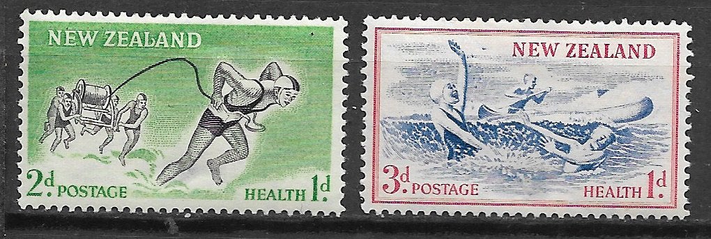 New Zealand 1957 Gezondheid postfris met plakker(resten), Ophalen of Verzenden, Postfris