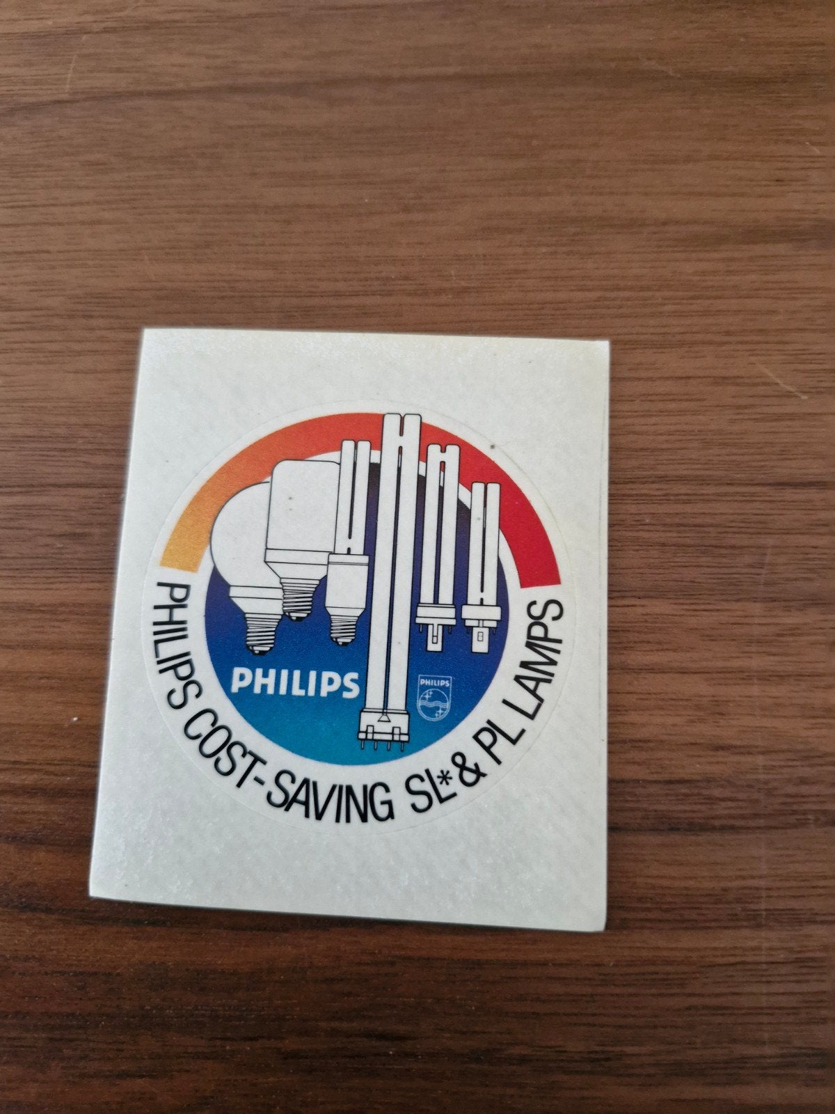 9436 Vintage Philips Cost-Saving SL & PL Lamps Sticker, Ophalen of Verzenden, Nieuw, Merk