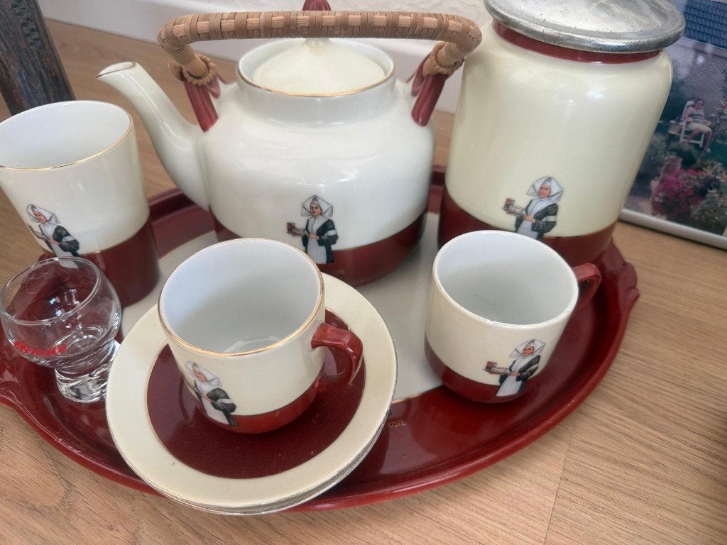 Vintage Droste verzameling – blikken & servies, Antiek en Kunst, Ophalen