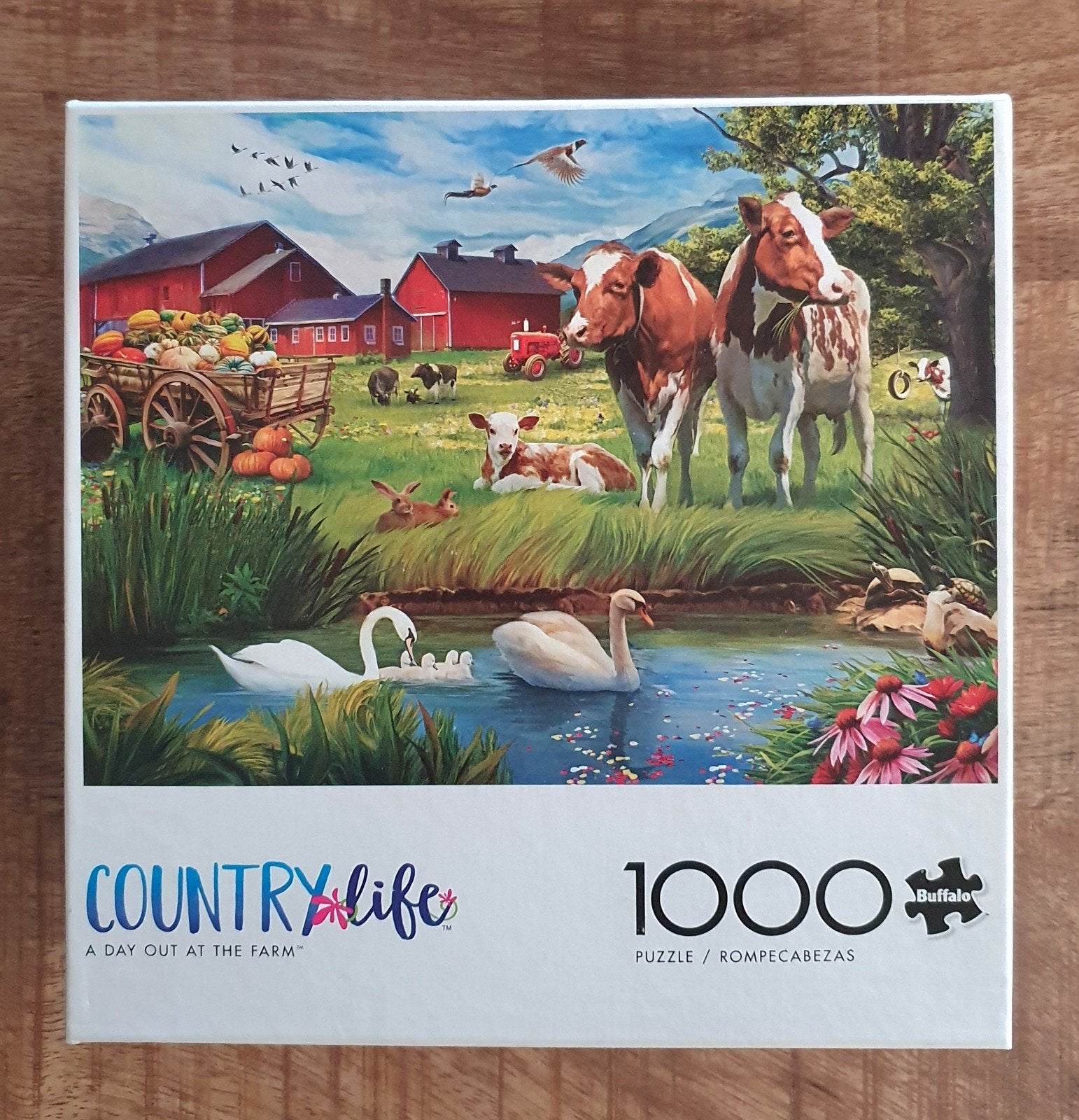 Buffalo Games legpuzzel "A Day Out at The Farm " (NIEUW), Ophalen of Verzenden, 500 t/m 1500 stukjes, Nieuw