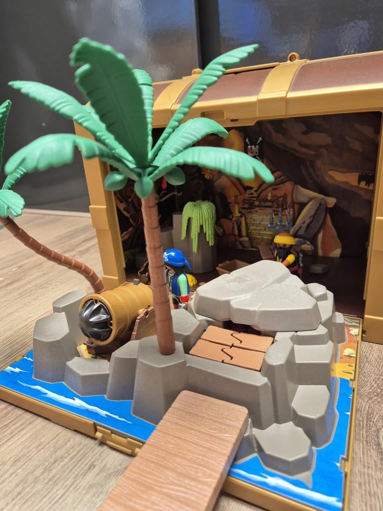 Playmobil pirateneiland in schatkist koffer, Kinderen en Baby's, Speelgoed | Playmobil, Ophalen of Verzenden