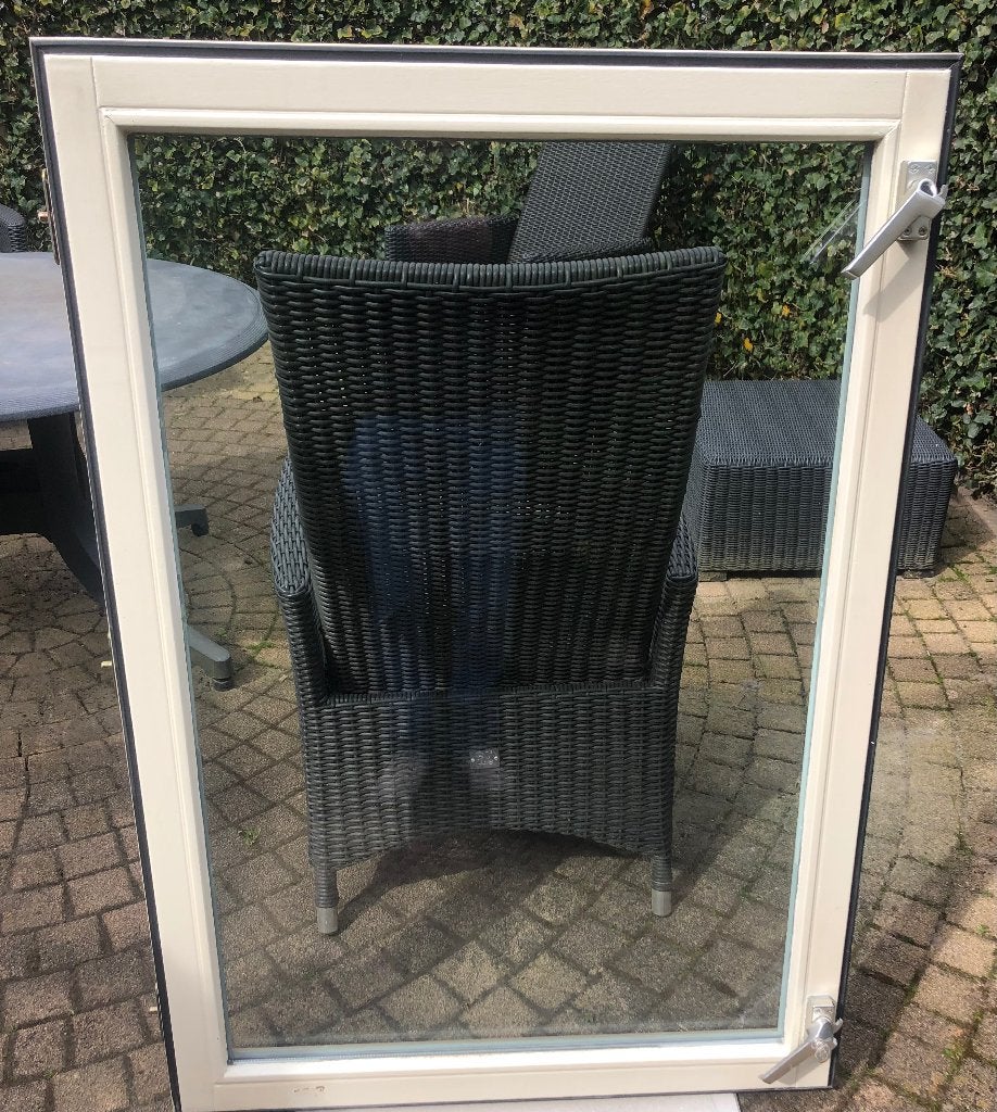 Draairaam met HR ++ glas, Ophalen, Gevelraam of Ruit, Gebruikt, 80 tot 120 cm