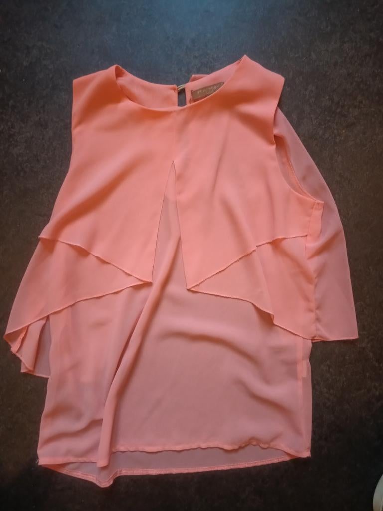 Roze top met laagjes neon Maat L, Kleding | Dames, Tops, Maat 42/44 (L), Ophalen of Verzenden, Zo goed als nieuw, Roze