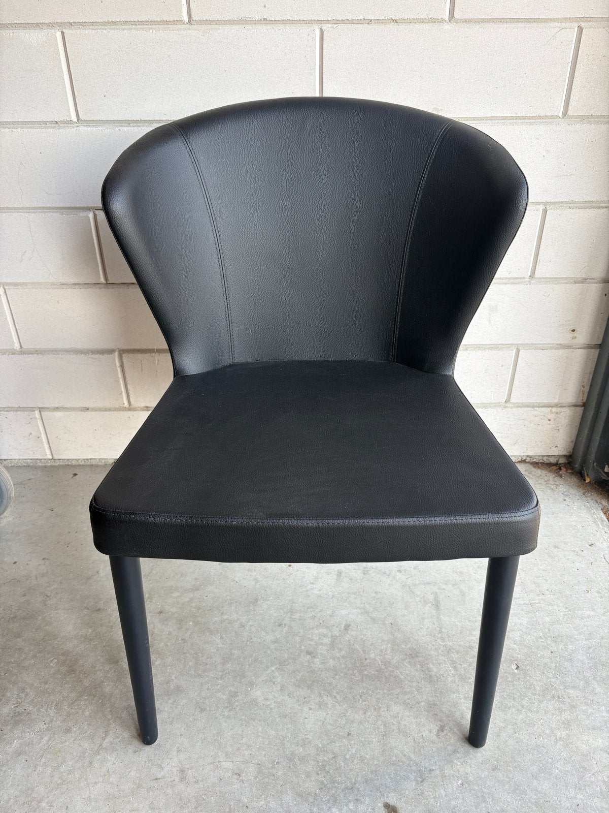 IKEA Oddmund - Stoel zwart kunstleer, Ophalen, Gebruikt, Zwart, Eén