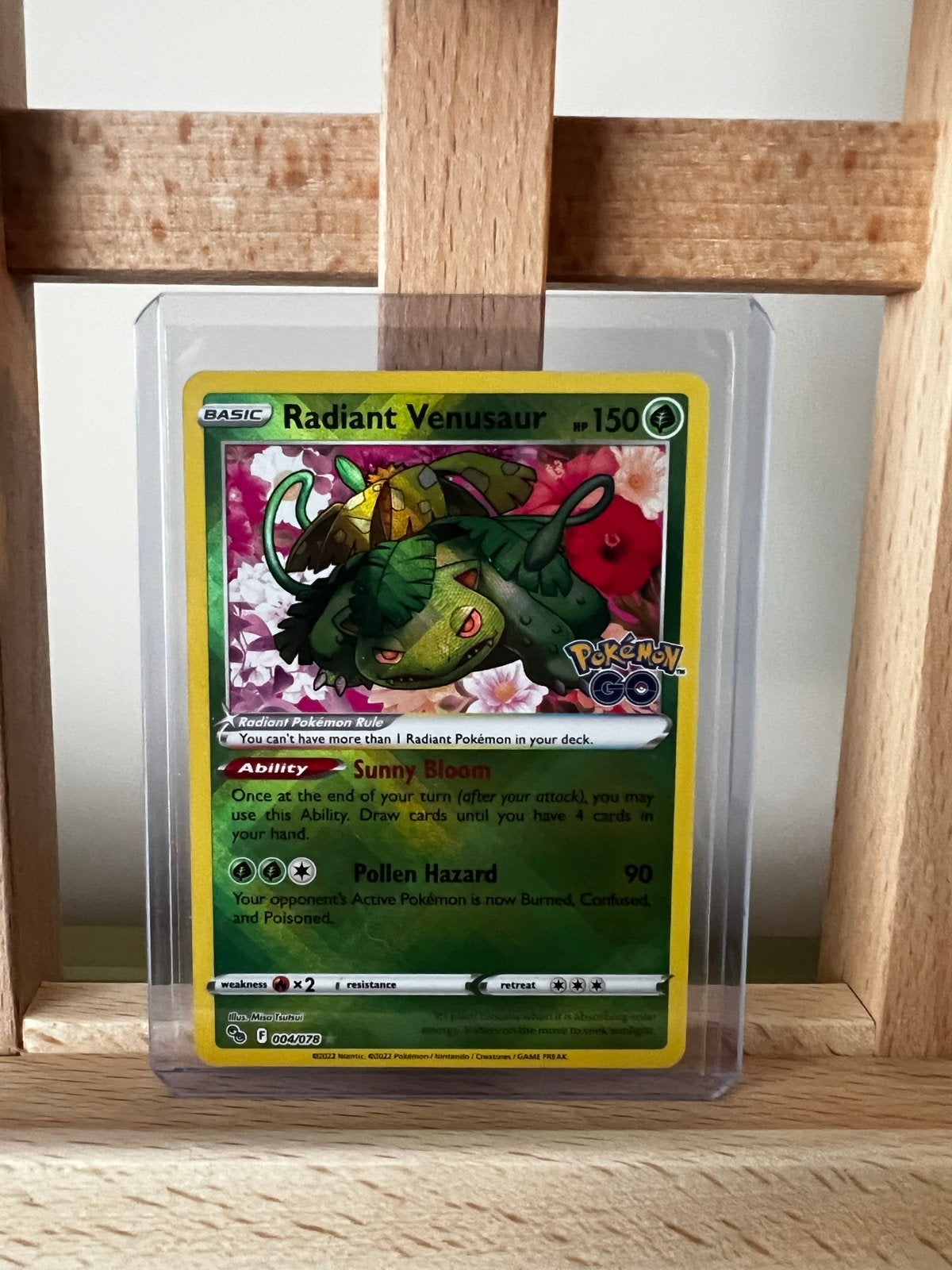 Radiant Venusaur Pokémon Go 004/078 Promo Kaart Foil, Hobby en Vrije tijd, Verzamelkaartspellen | Pokémon, Ophalen of Verzenden