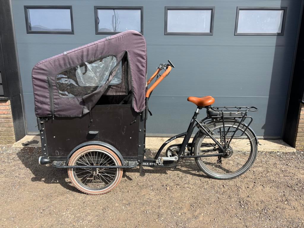 Troy e-bike special bakfiets, 4 kinderen of meer, Gebruikt, Huif, Ophalen