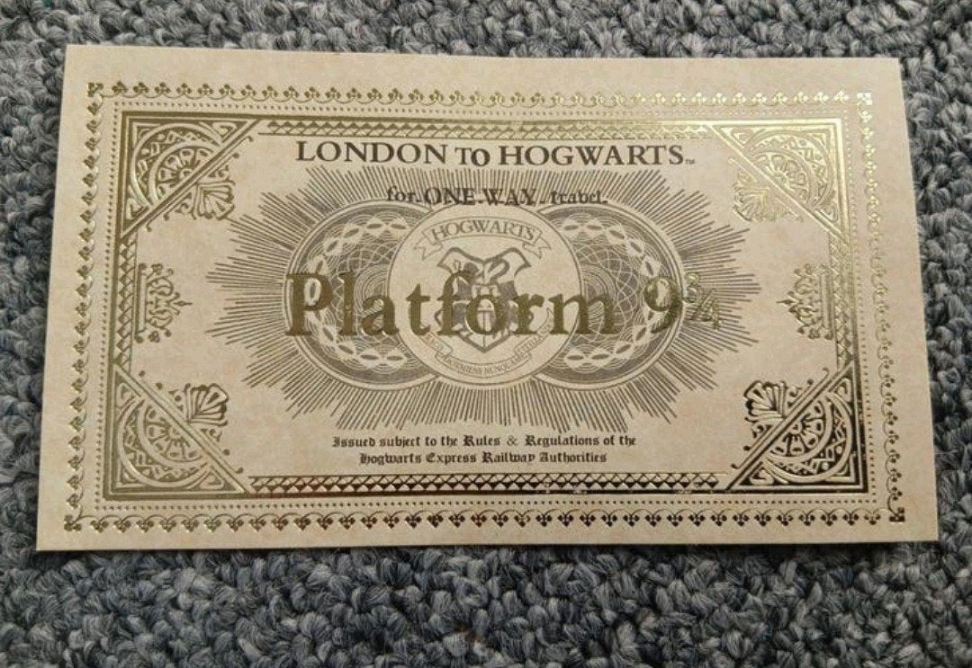 Replica treinkaart trein kaart Harry Potter, Verzamelen, Harry Potter, Ophalen of Verzenden, Nieuw, Replica