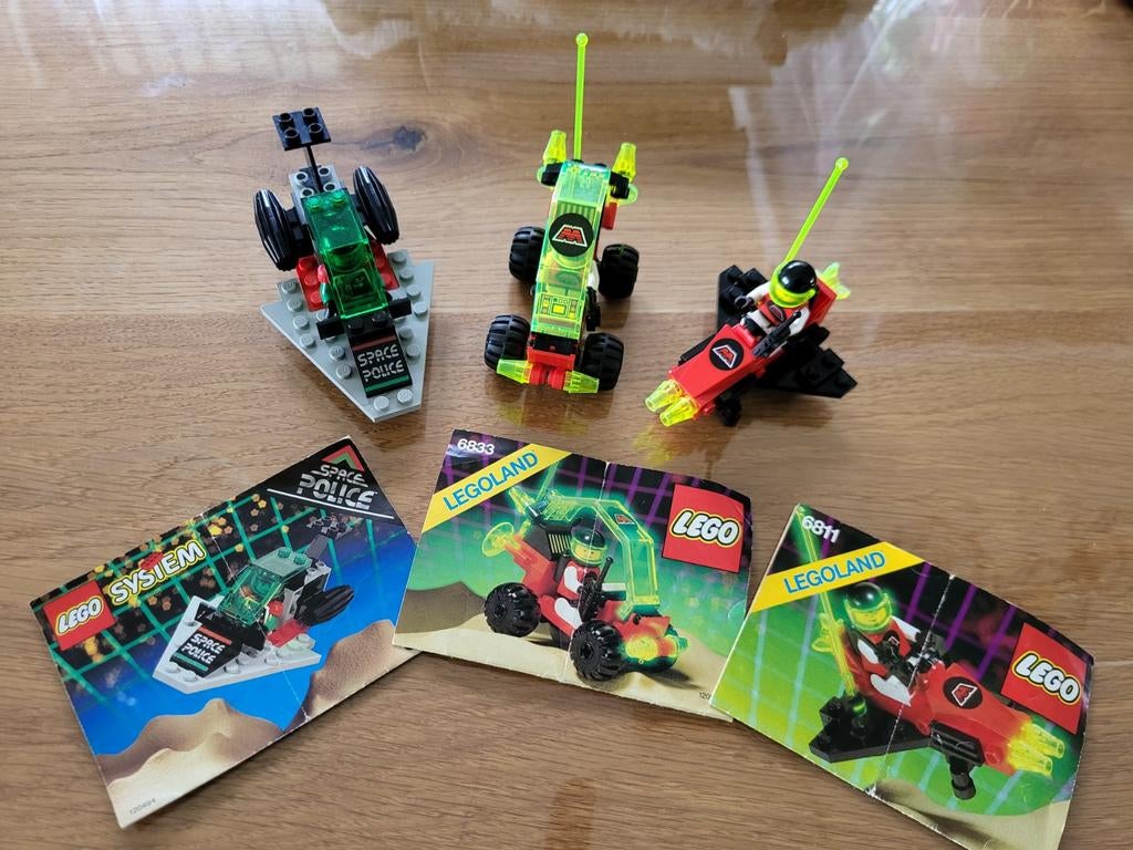 Lego Space Police sets 6813, 6833, 6811 compleet met boekjes, Gebruikt, Lego, Compleet, Ophalen of Verzenden