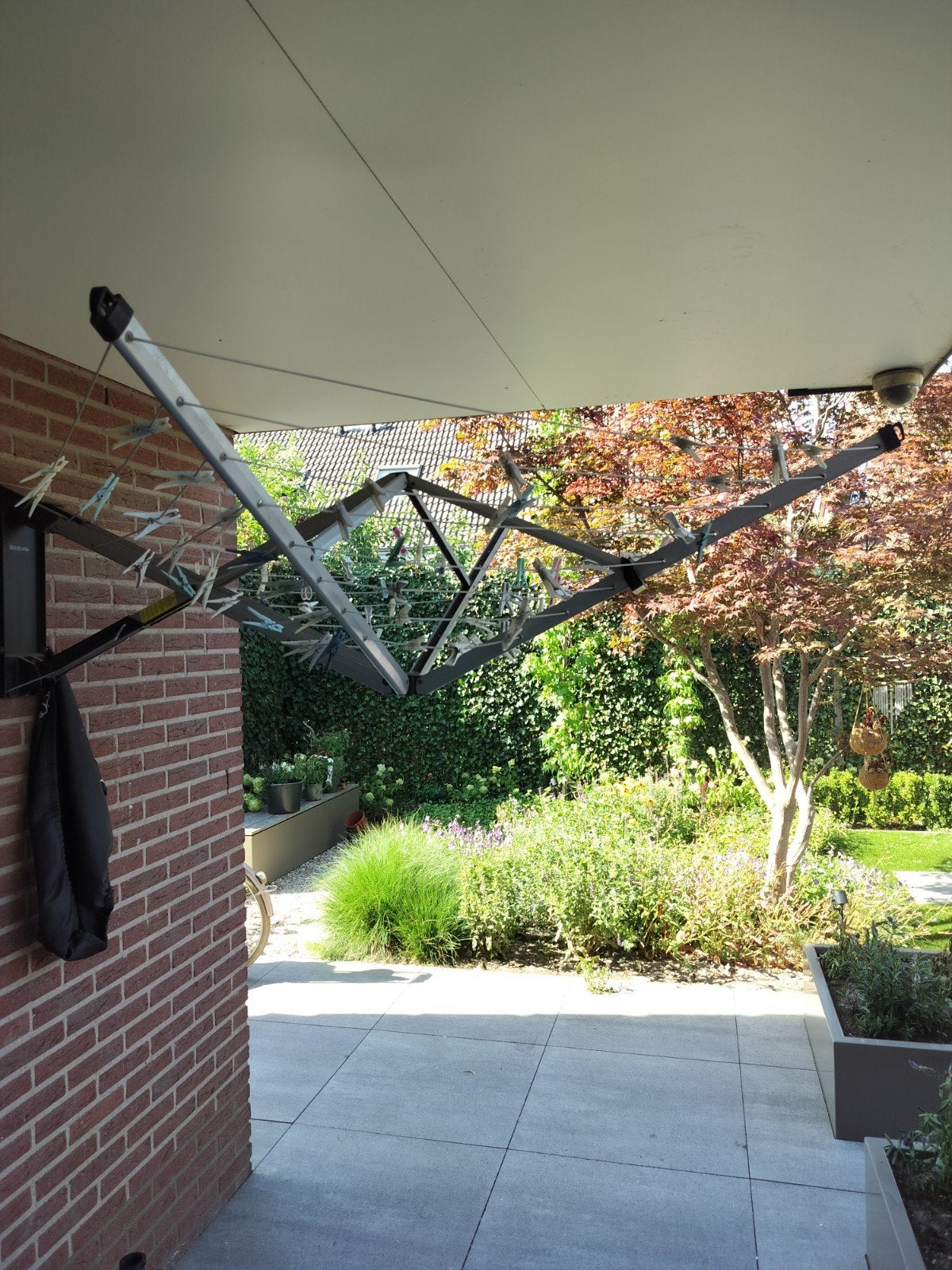 Brabantia WallFix droogmolen met beschermhoes, Tuin en Terras, Droogmolens en Wasrekken, Ophalen of Verzenden, Zo goed als nieuw