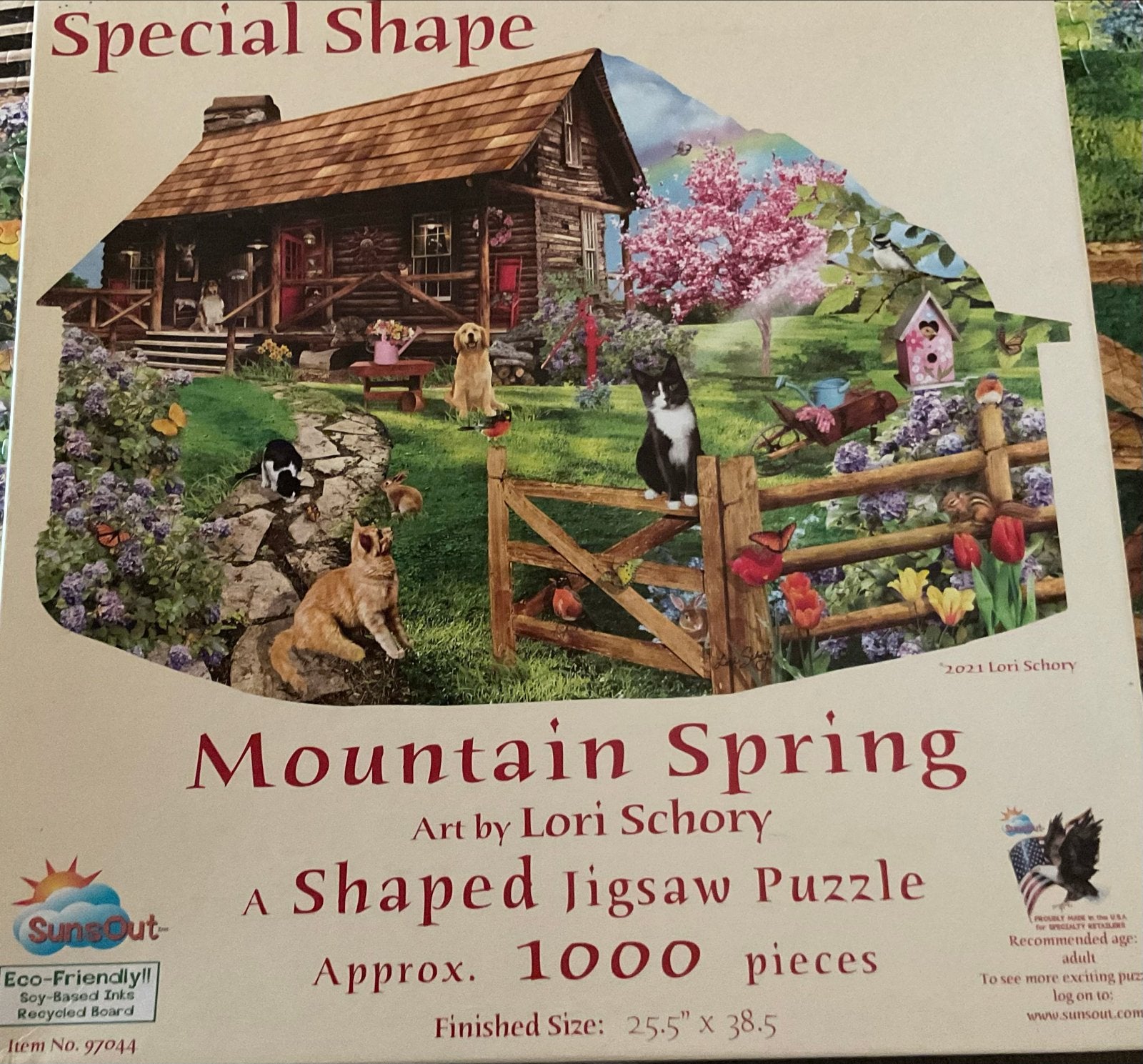 Sunsout Mountain Spring Legpuzzel - 1000 stukjes, Ophalen of Verzenden, 500 t/m 1500 stukjes, Gebruikt, Legpuzzel