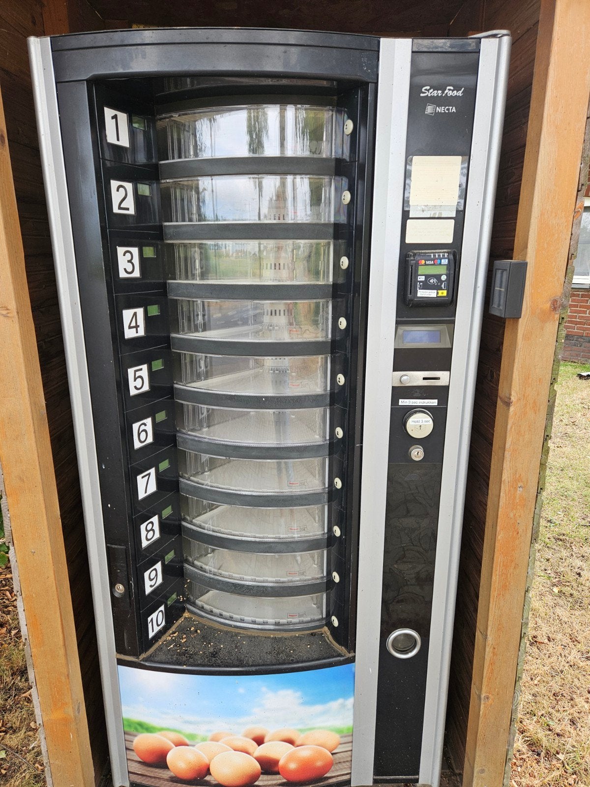 nectar gekoelde automaat, Ophalen