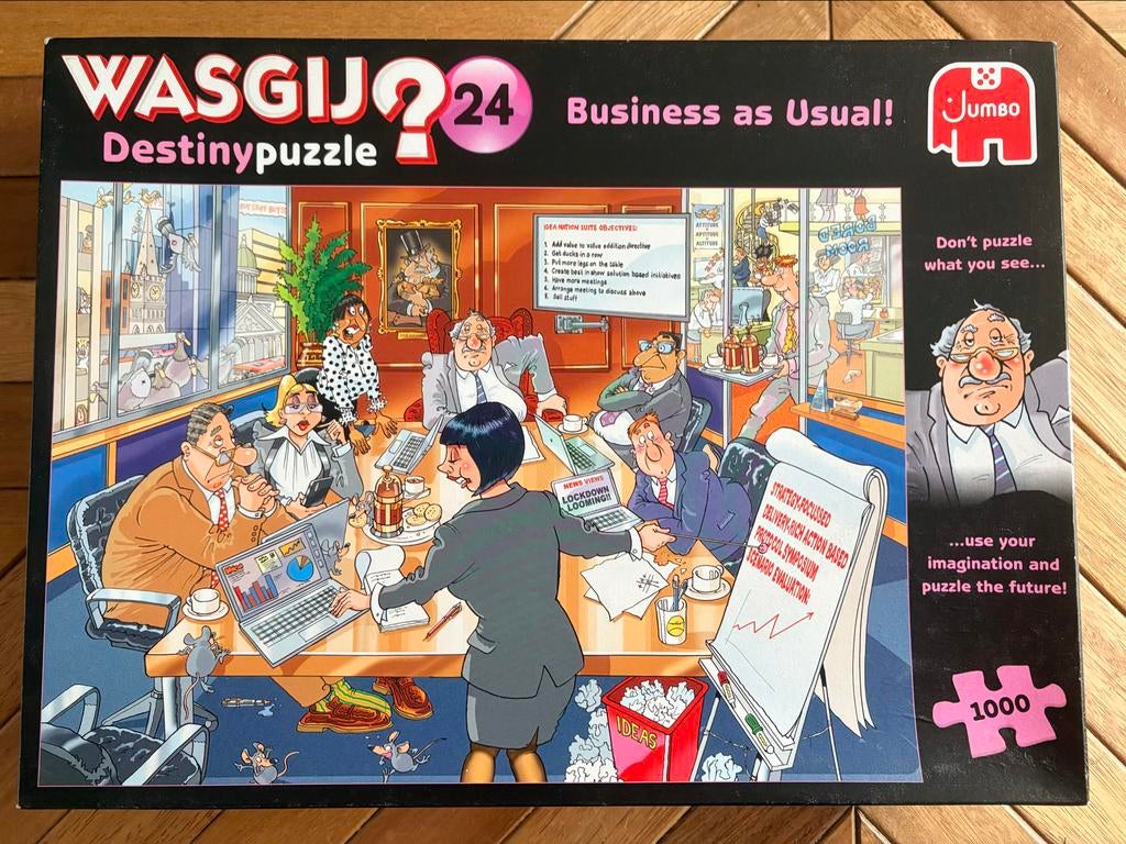 Wasgij Destiny 24 Business as Usual! 1000 stukjes, Ophalen of Verzenden, 500 t/m 1500 stukjes, Zo goed als nieuw, Legpuzzel