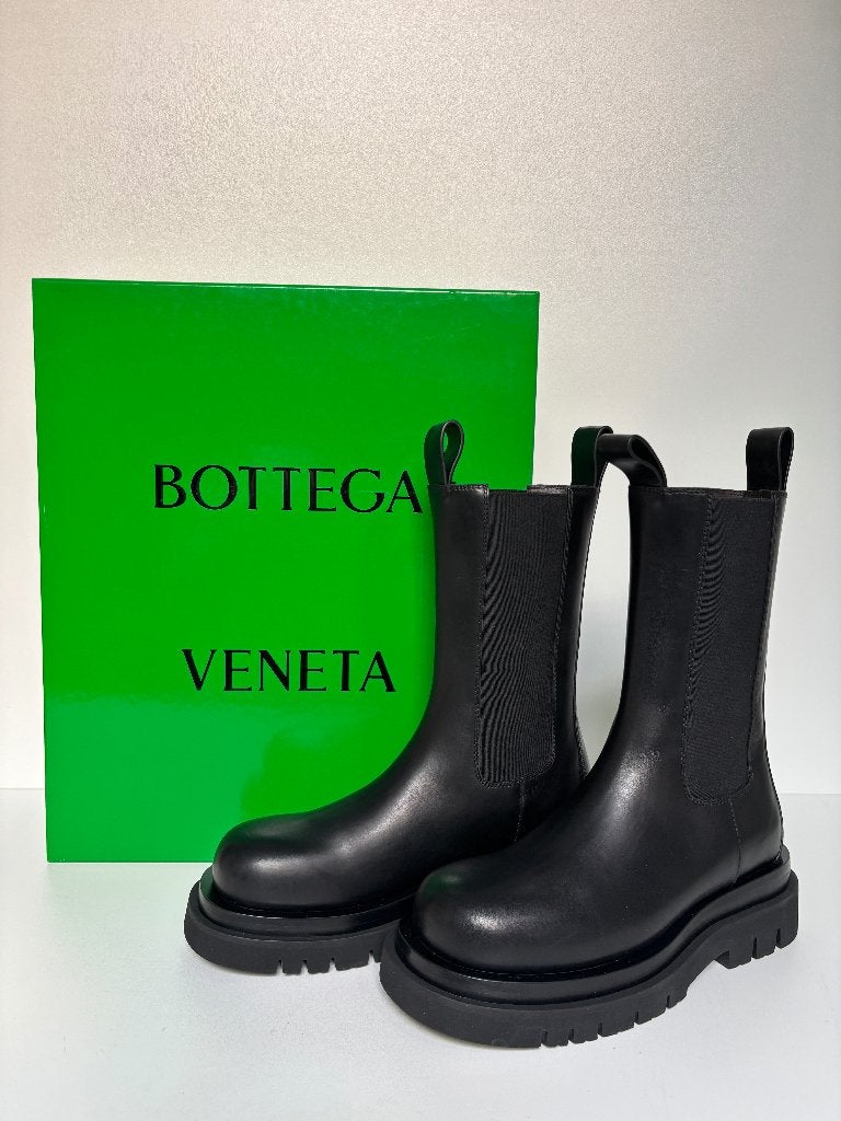 BOTTEGA VENETA Lug Chelsea Zwart NIEUW laarzen boots Maat 38, Bottega Veneta, Zwart, Lage of Enkellaarzen, Nieuw