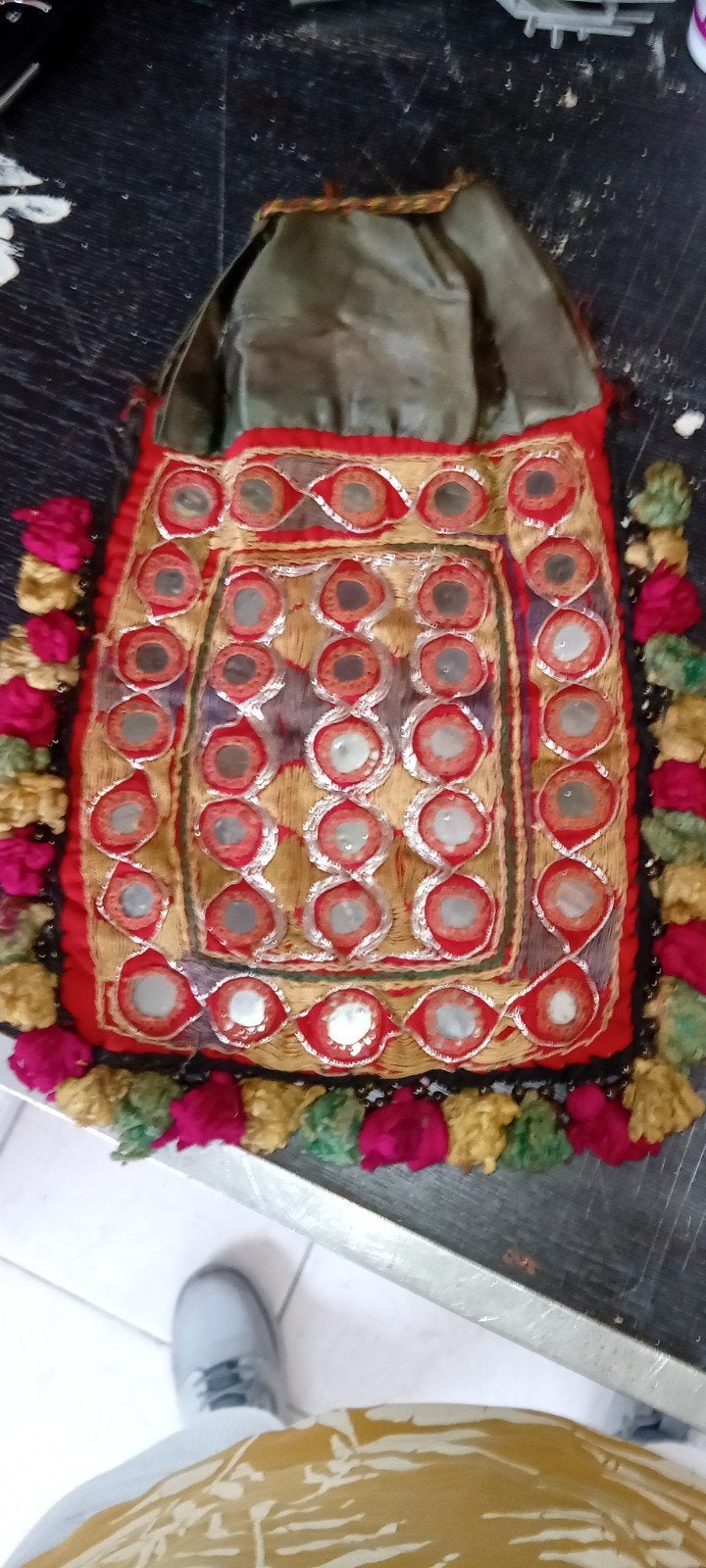 Vintage Indiaas spiegeltasje. Banjara, Ophalen of Verzenden