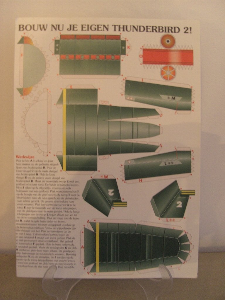 Originele bouwplaat Thunderbirds 2, Verzamelen, Ophalen of Verzenden, Nieuw, Tv, Overige typen