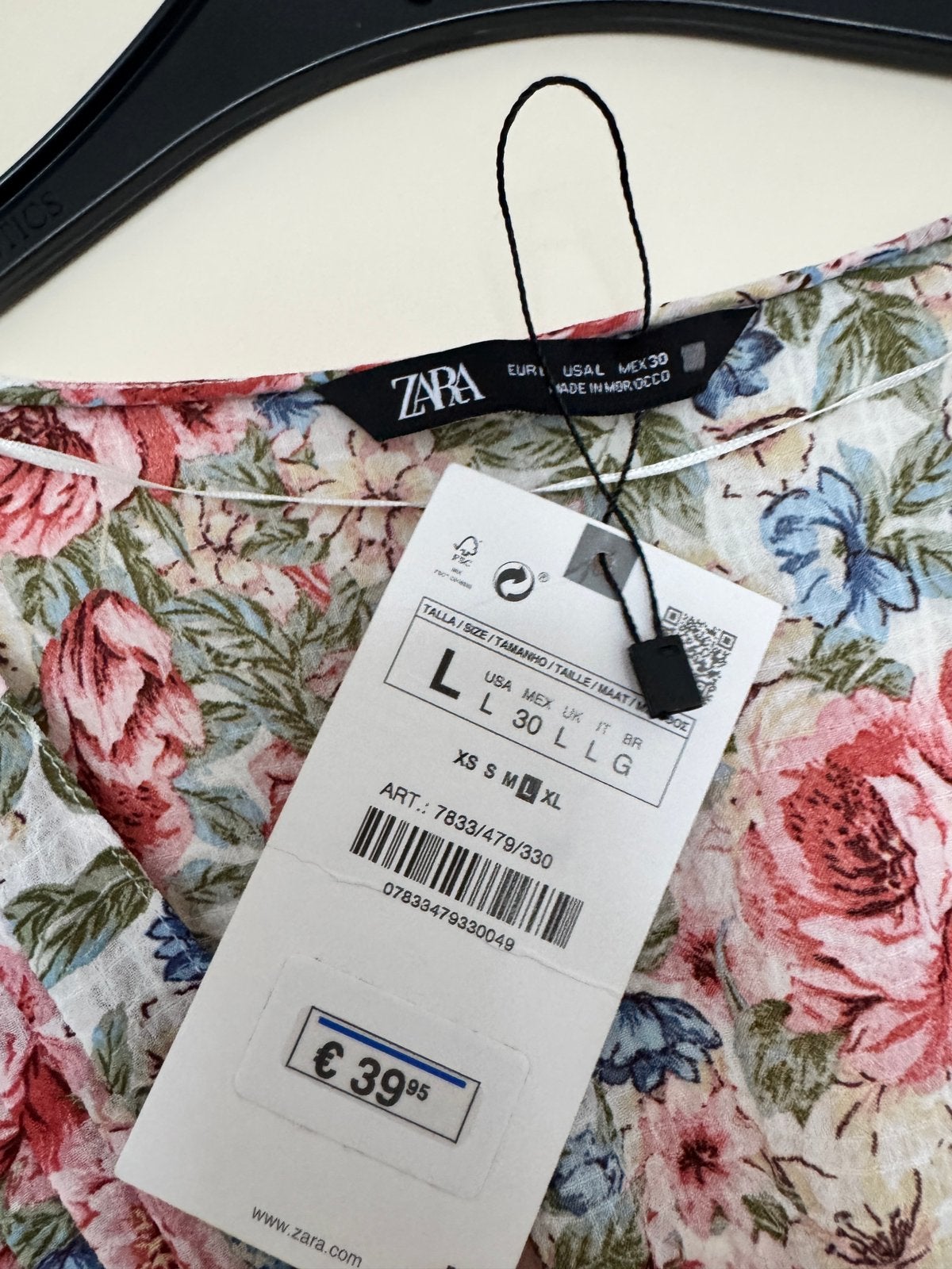 Korte bloemen mini-jurk Zara maat L Nieuw, Meerkleurig, Maat 42/44 (L), Nieuw, Ophalen of Verzenden