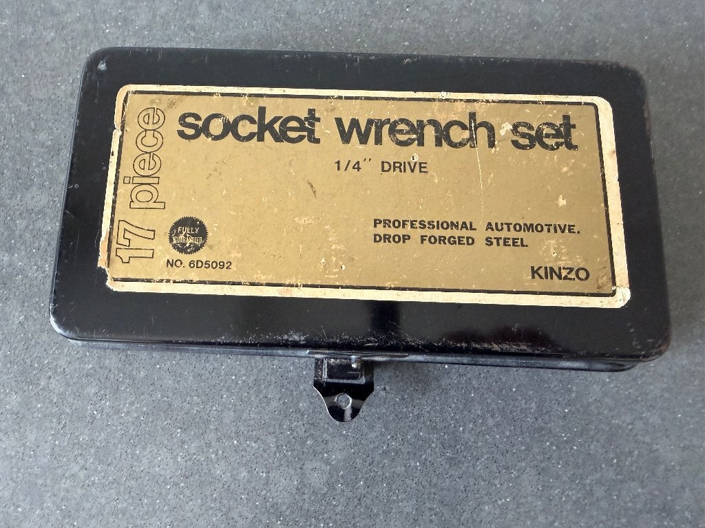 17-delige Kinzo dopsleutelset 1/4 inch, Ophalen of Verzenden, Gebruikt, Sleutel/ratel