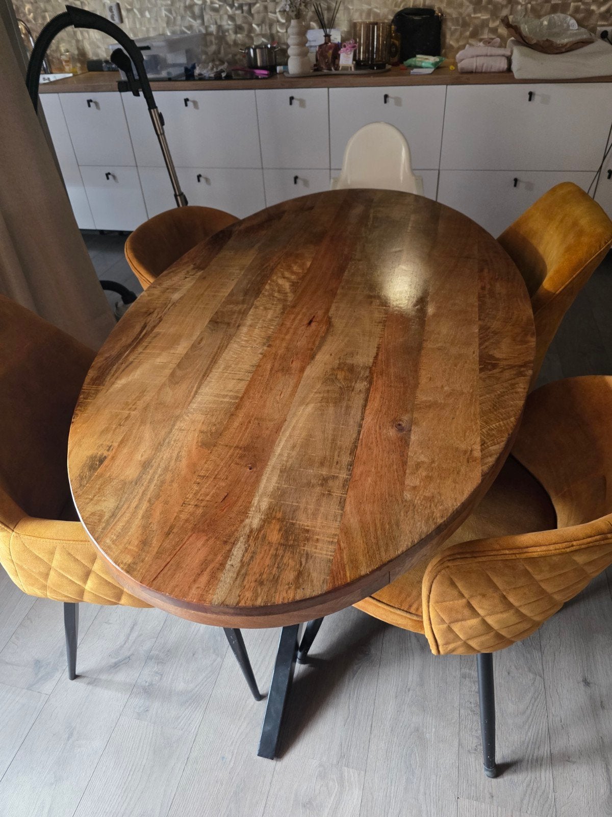 eettafel 160 ovaal, Huis en Inrichting, Complete eetkamers, Ophalen, 4 tot 6 stoelen