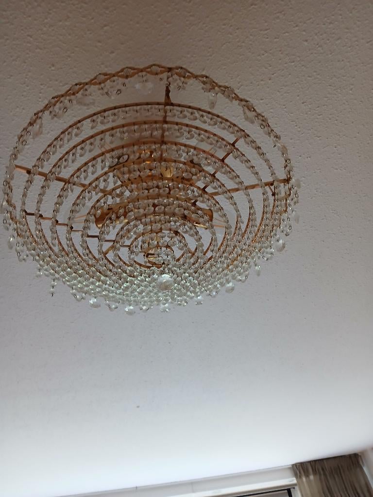 kristallen  kroonluchter, Ophalen, Zo goed als nieuw, Glas, Modern