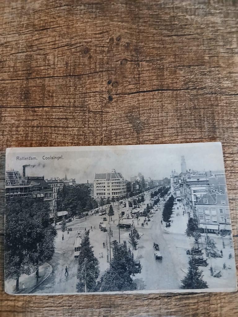 Oude Ansichtkaart Rotterdam Coolsingel 1929, Verzamelen, Ophalen of Verzenden, 1920 tot 1940, Gelopen, Zuid-Holland