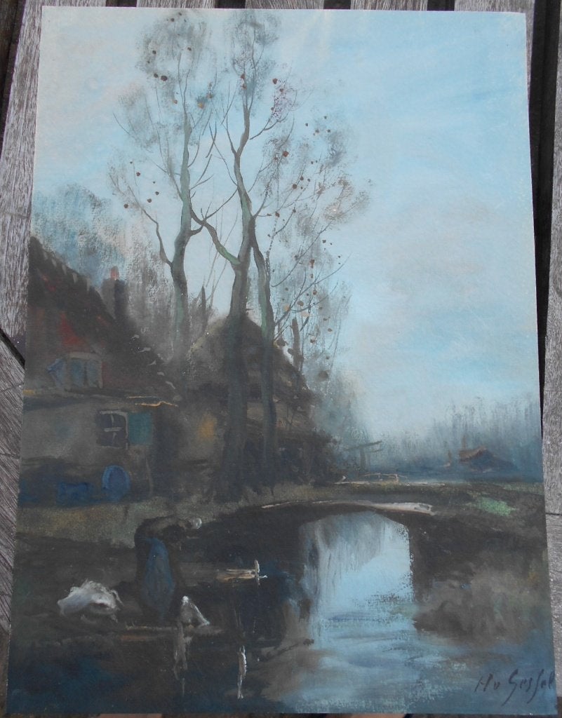 H. van Gessel Gerard Johannes Delfgauw (1882-1947) on paper, Ophalen of Verzenden