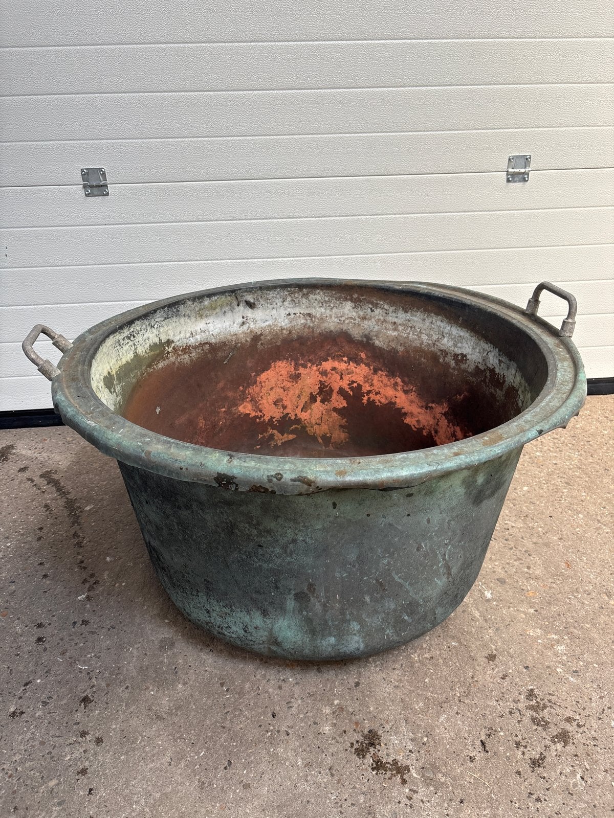 Grote rood koperen ketel met handvatten, Antiek en Kunst, Antiek | Koper en Brons, Ophalen, Koper