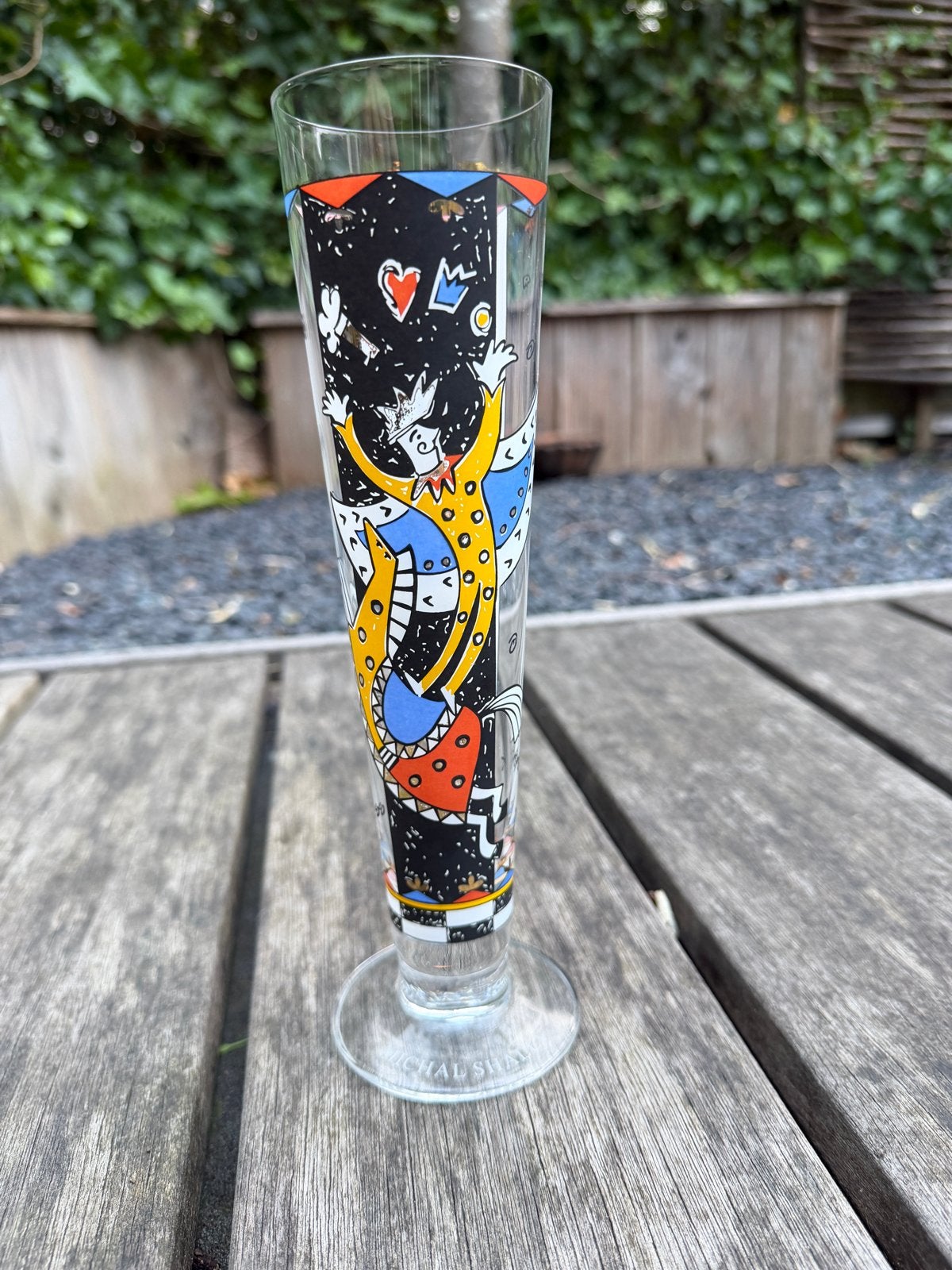 Ritzenhoff bierglas - Mischa Shalev - Clown, Ophalen, Meerkleurig, Zo goed als nieuw, Modern