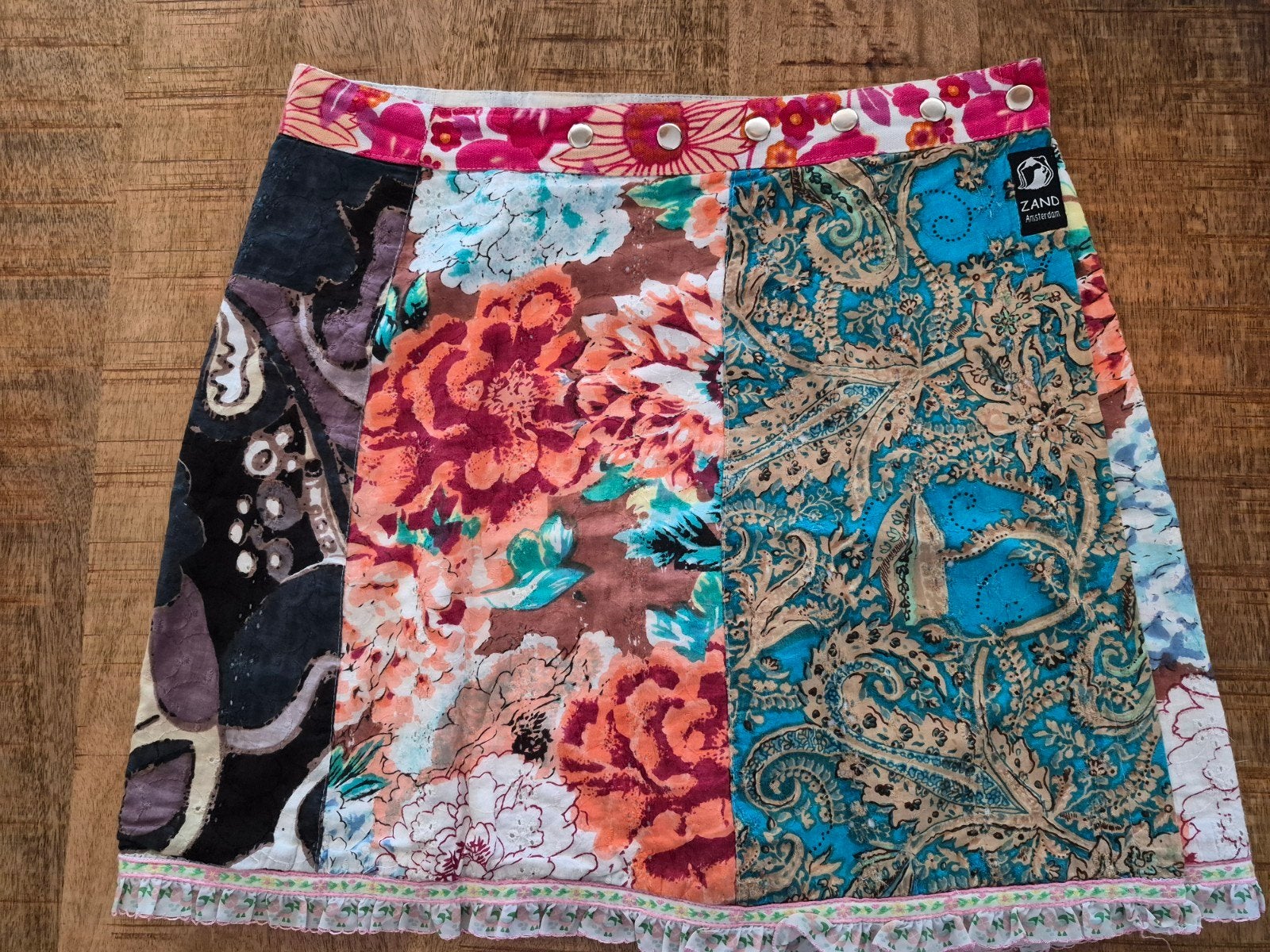 ZAND Amsterdam overslag rokje - verstelbaar, Kleding | Dames, Maat 38/40 (M), Meerkleurig, Ophalen of Verzenden, ZAND Amsterdam