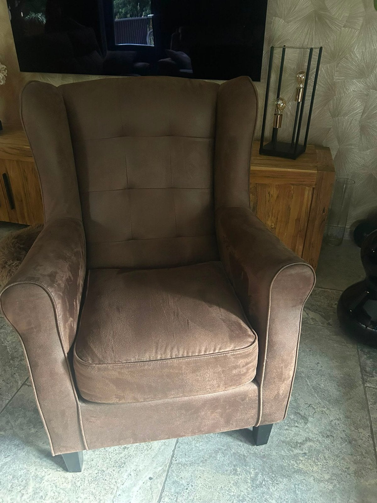 2 Comfortabele bruine fauteuil - Zo goed als nieuw, Huis en Inrichting, Fauteuils, 75 tot 100 cm, Ophalen of Verzenden, Zo goed als nieuw