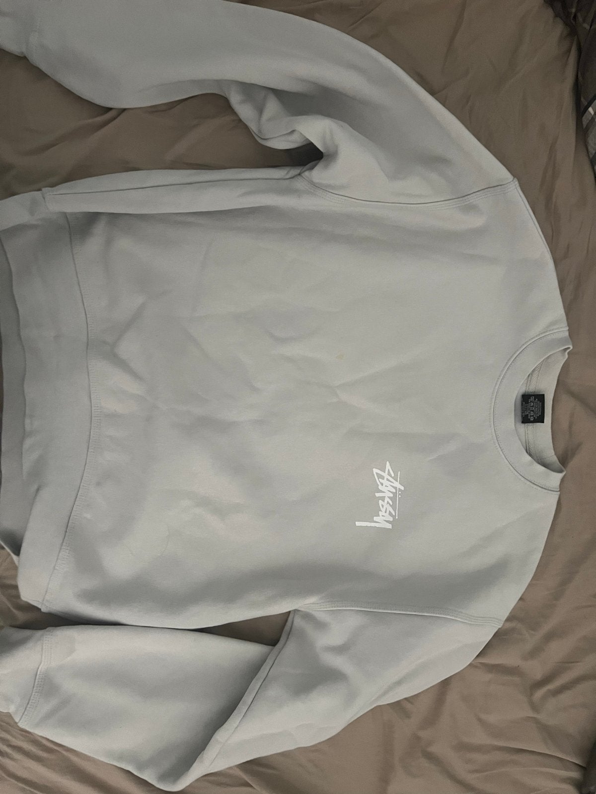 Stussy Trui - Lichtblauw met print, Kleding | Heren, Verzenden, Zo goed als nieuw