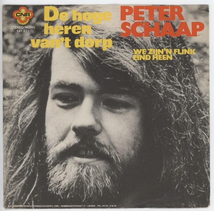 Foto-hoesje- van Peter Schaap uit 1974 ***, Cd's en Dvd's, Vinyl | Nederlandstalig, Ophalen of Verzenden, Gebruikt, 12 inch, Levenslied of Smartlap