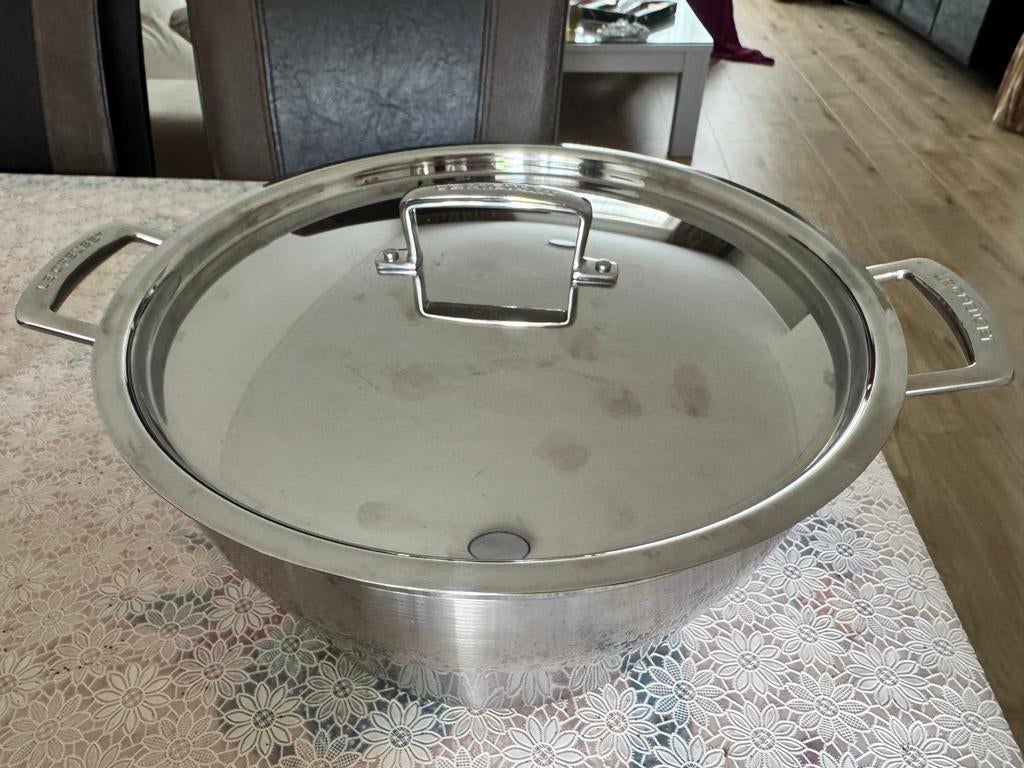 Le Creuset RVS kookpan met deksel, Huis en Inrichting, Keuken | Potten en Pannen, Kookpan of Snelkookpan, Nieuw, Ophalen of Verzenden