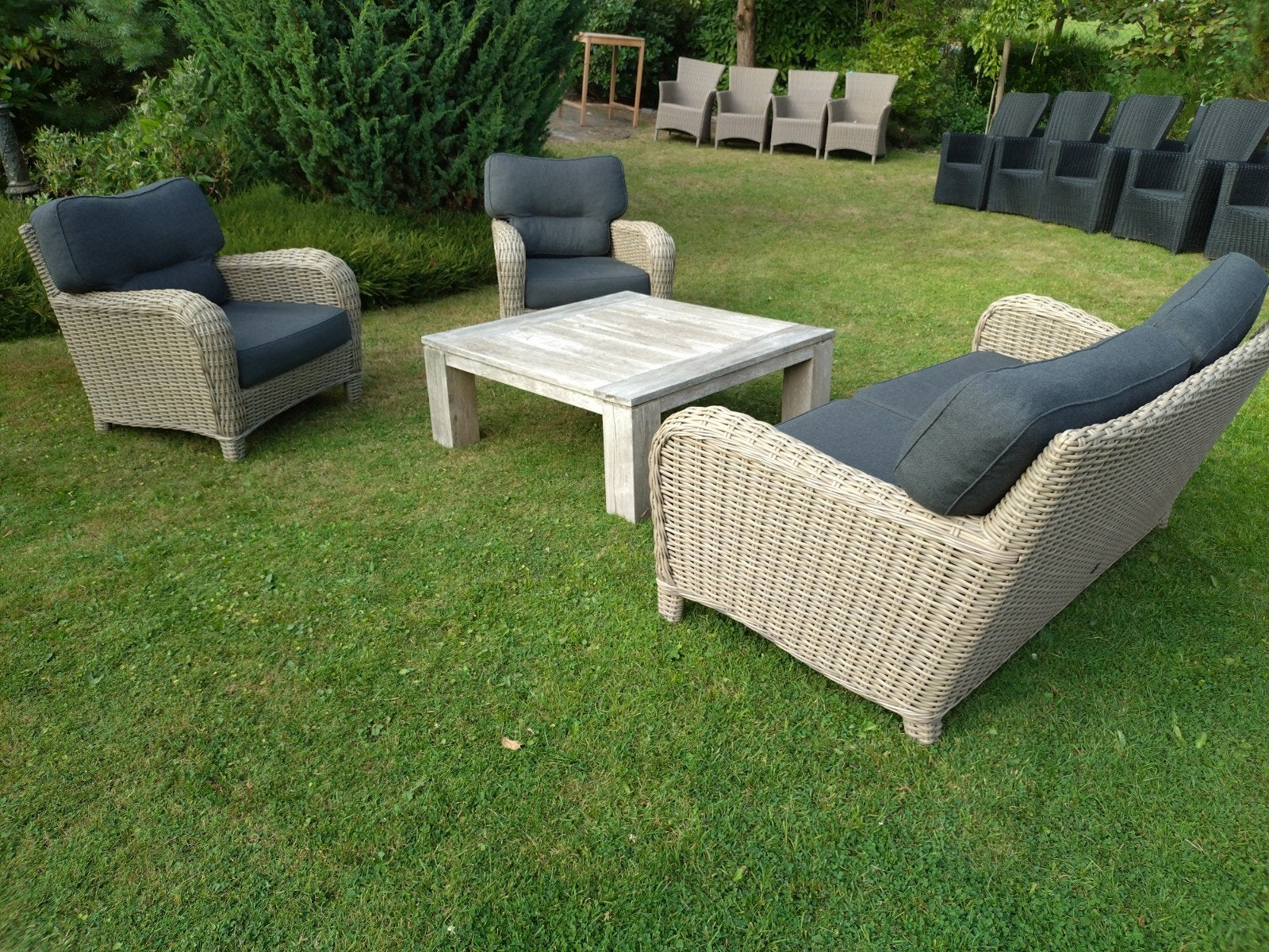 Mooie Hartman loungeset met zgan kussens, Ophalen, Gebruikt, Kunststof, Bank