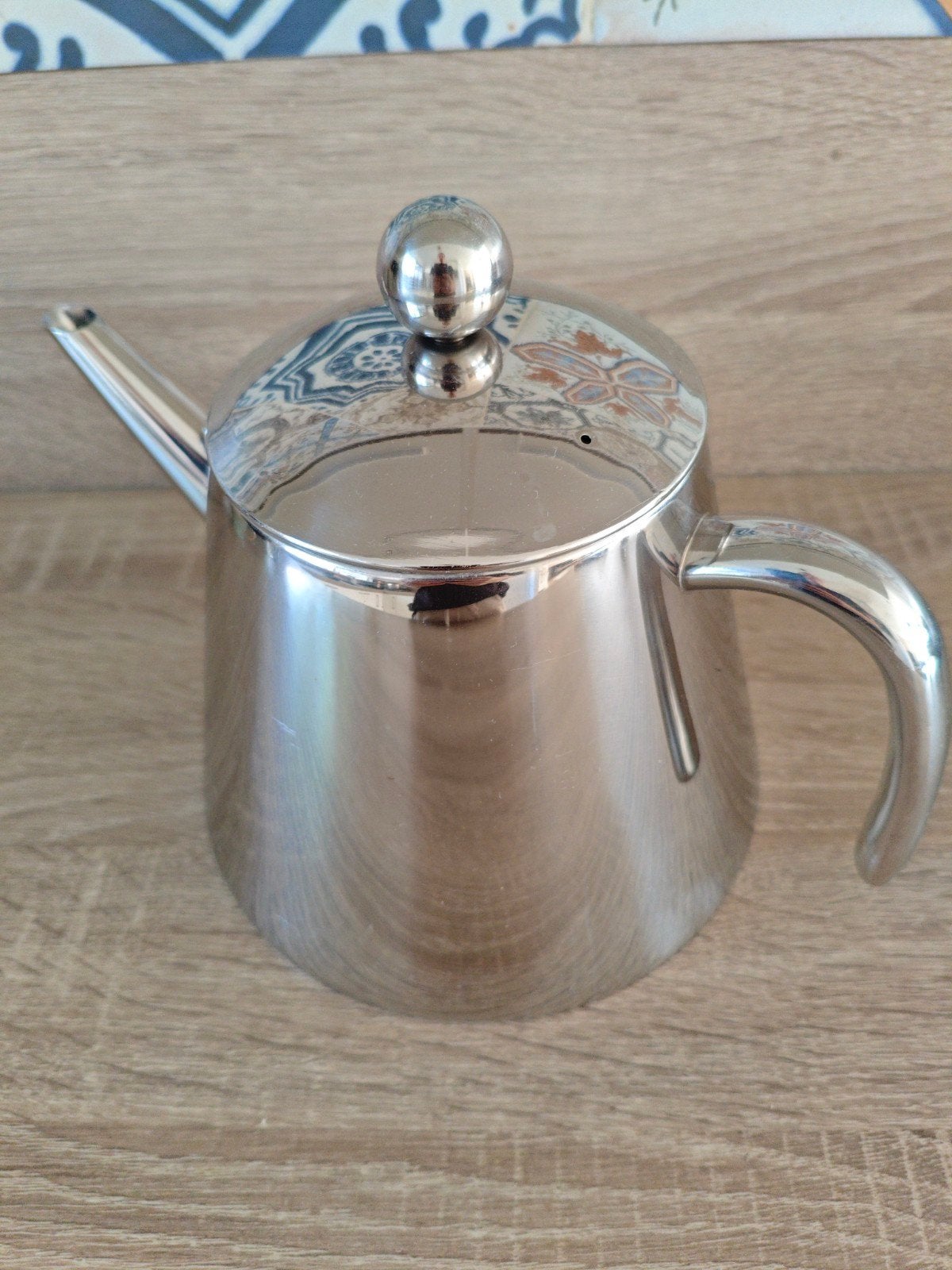 dubbel wandige theepot, Huis en Inrichting, Keuken | Potten en Pannen, Met deksel, Ophalen, Zo goed als nieuw, Overige merken