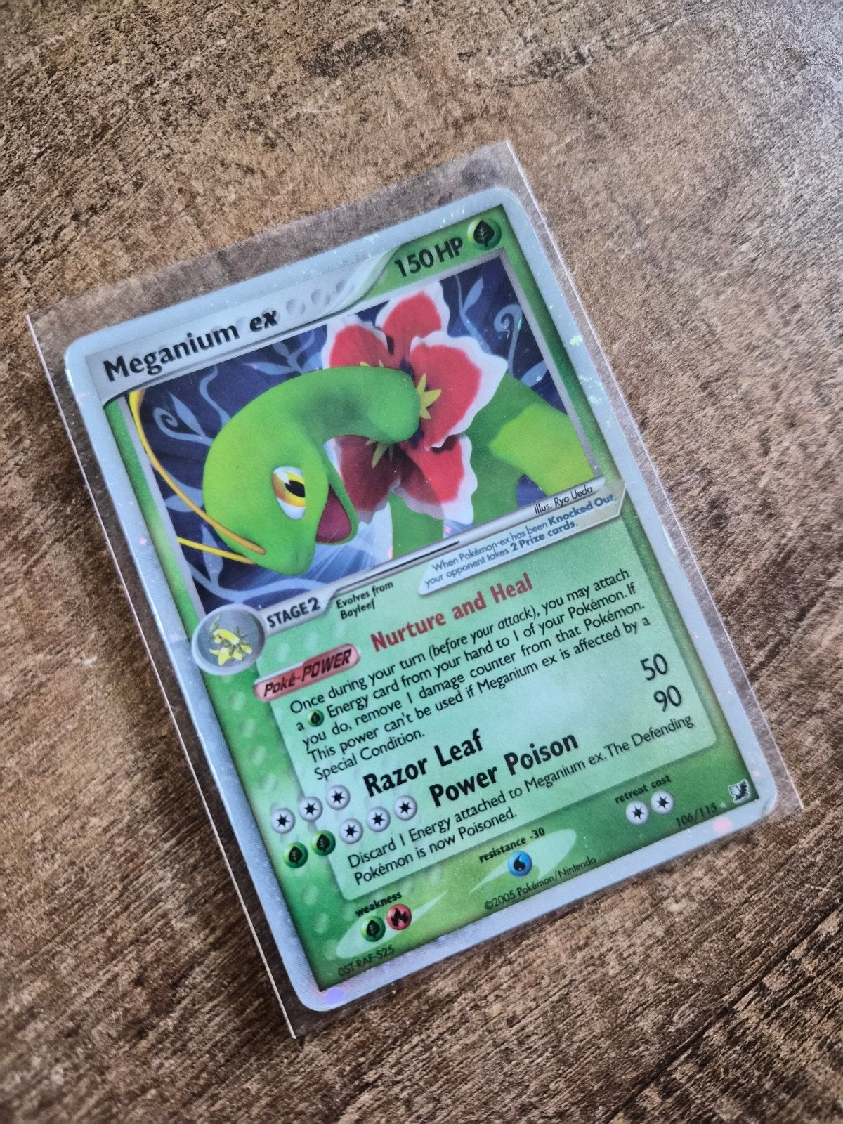 Meganium ex Pokémon kaart 106/115 Holo, Hobby en Vrije tijd, Verzamelkaartspellen | Pokémon, Ophalen of Verzenden, Gebruikt, Losse kaart