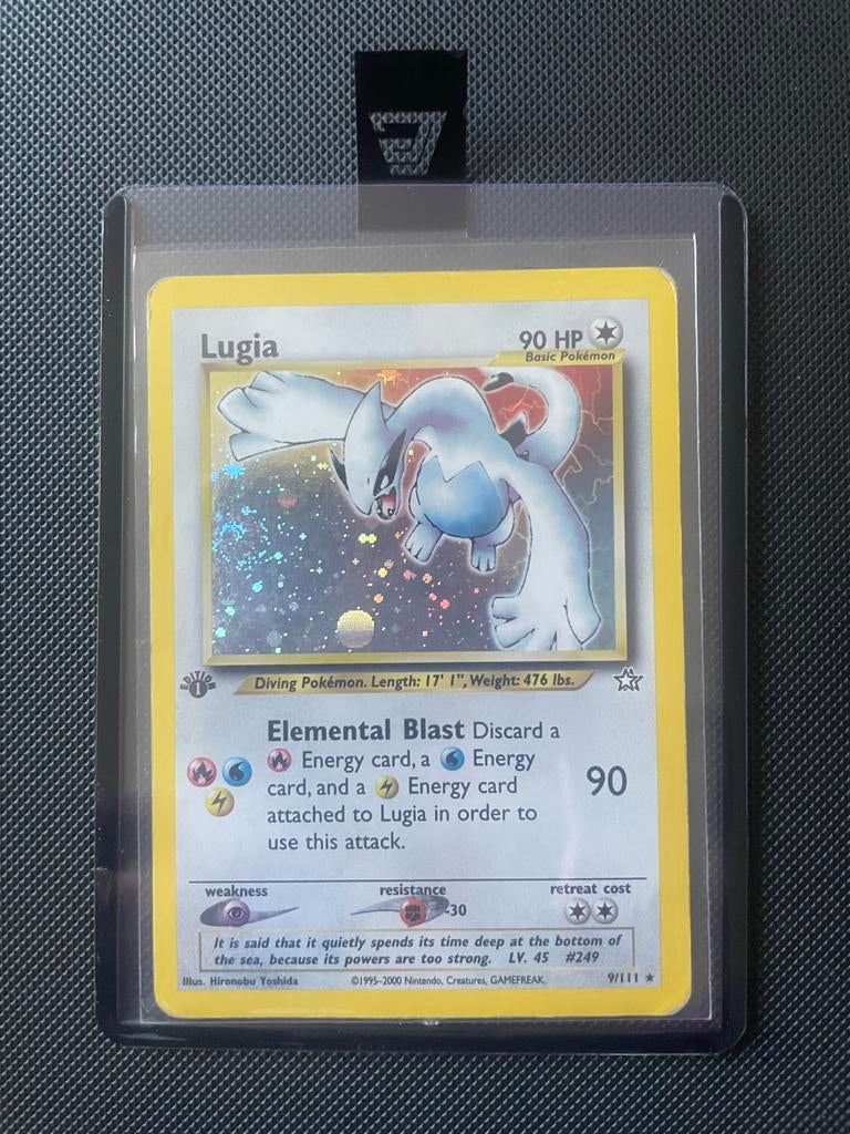 Pokémon Lugia Neo Genesis Holo 9/111 (Engels), Hobby en Vrije tijd, Verzamelkaartspellen | Pokémon, Zo goed als nieuw, Losse kaart