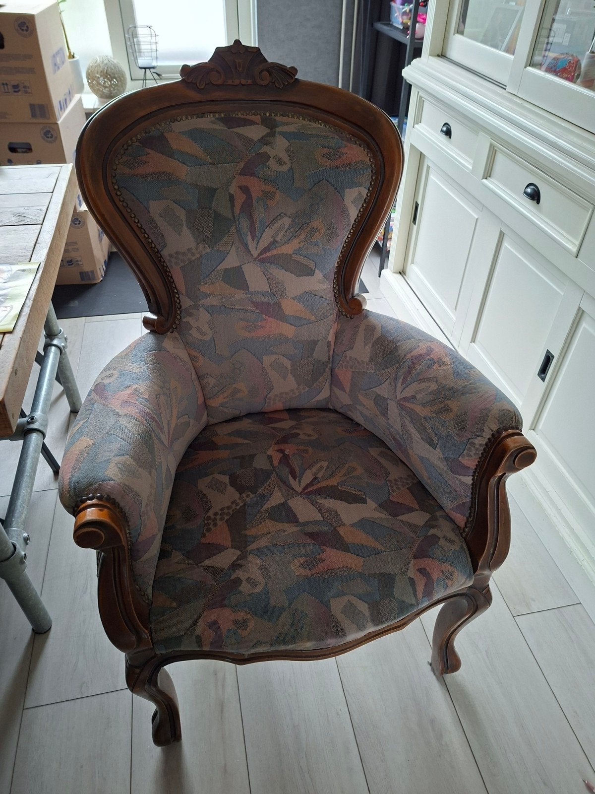 Klassieke vintage fauteuil, Antiek en Kunst, Ophalen