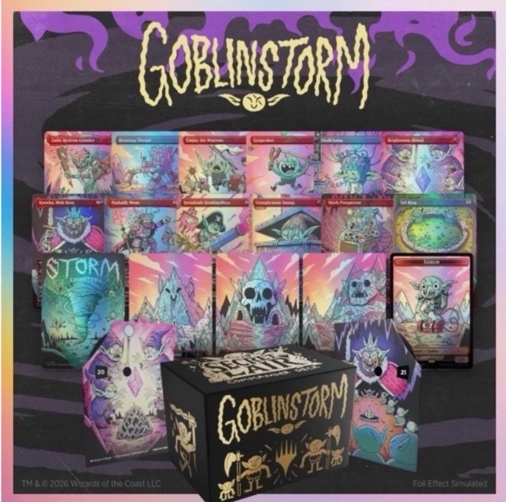 Magic The Gathering Secret Lair Goblin storm mtg, Ophalen of Verzenden, Nieuw, Speeldeck