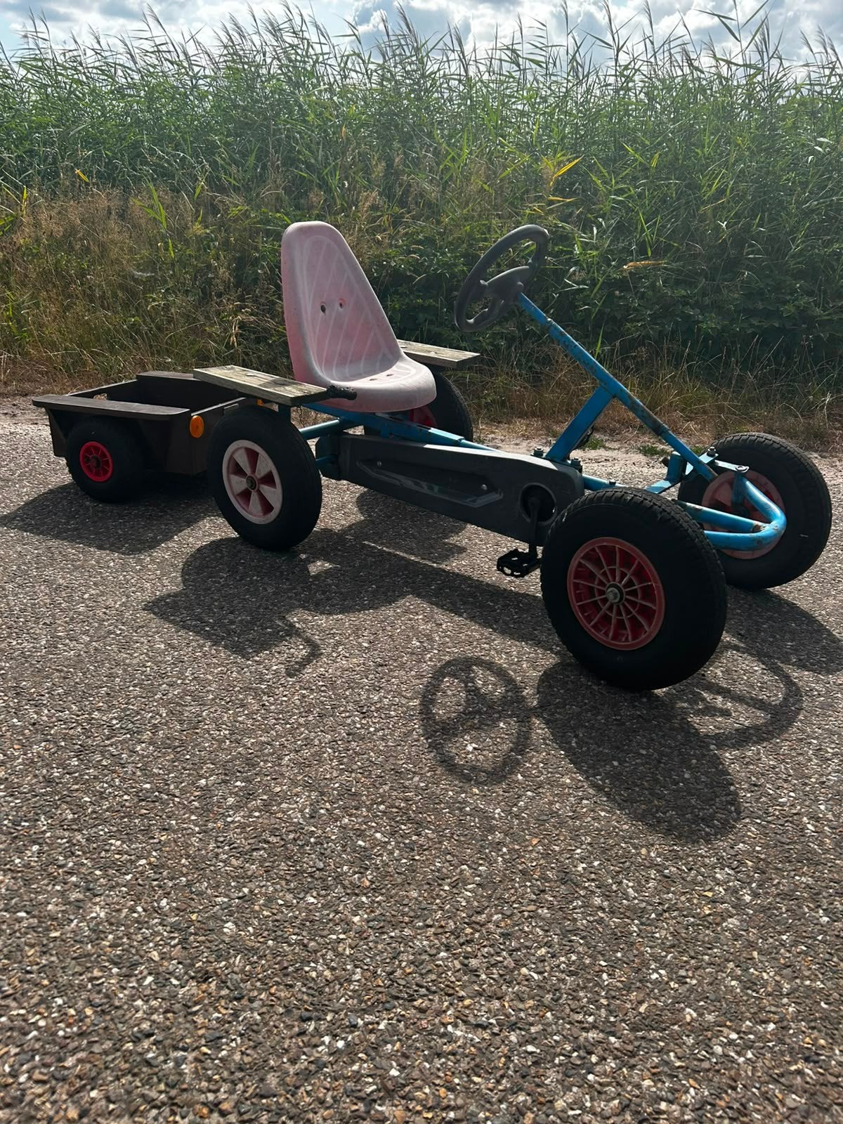 Mammoet skelter met aanhanger - Gebruikt, Kinderen en Baby's, Speelgoed | Buiten | Skelters, Ophalen, Gebruikt, Mammoet