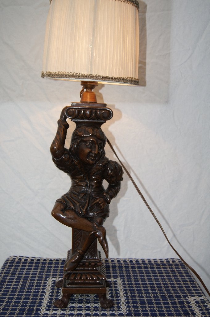 Tafellamp ( Brons, Antiek en Kunst, Ophalen of Verzenden